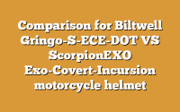 Comparison for Biltwell Gringo-S-ECE-DOT VS ScorpionEXO Exo-Covert-Incursion motorcycle helmet