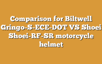 Comparison for Biltwell Gringo-S-ECE-DOT VS Shoei Shoei-RF-SR motorcycle helmet
