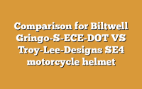 Comparison for Biltwell Gringo-S-ECE-DOT VS Troy-Lee-Designs SE4 motorcycle helmet