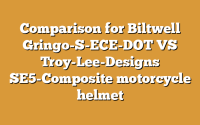 Comparison for Biltwell Gringo-S-ECE-DOT VS Troy-Lee-Designs SE5-Composite motorcycle helmet