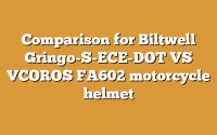 Comparison for Biltwell Gringo-S-ECE-DOT VS VCOROS FA602 motorcycle helmet