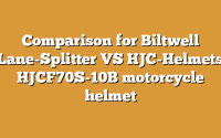 Comparison for Biltwell Lane-Splitter VS HJC-Helmets HJCF70S-10B motorcycle helmet