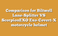 Comparison for Biltwell Lane-Splitter VS ScorpionEXO Exo-Covert-X motorcycle helmet
