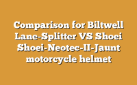 Comparison for Biltwell Lane-Splitter VS Shoei Shoei-Neotec-II-Jaunt motorcycle helmet