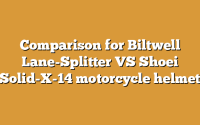 Comparison for Biltwell Lane-Splitter VS Shoei Solid-X-14 motorcycle helmet