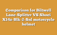 Comparison for Biltwell Lane-Splitter VS Shoei X14z-Blk-2-Snl motorcycle helmet
