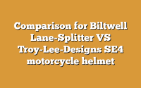 Comparison for Biltwell Lane-Splitter VS Troy-Lee-Designs SE4 motorcycle helmet