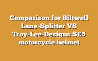 Comparison for Biltwell Lane-Splitter VS Troy-Lee-Designs SE5 motorcycle helmet
