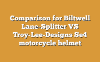 Comparison for Biltwell Lane-Splitter VS Troy-Lee-Designs Se4 motorcycle helmet