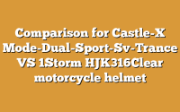 Comparison for Castle-X Mode-Dual-Sport-Sv-Trance VS 1Storm HJK316Clear motorcycle helmet