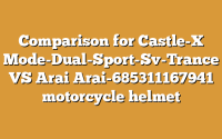 Comparison for Castle-X Mode-Dual-Sport-Sv-Trance VS Arai Arai-685311167941 motorcycle helmet