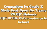 Comparison for Castle-X Mode-Dual-Sport-Sv-Trance VS HJC-Helmets HJC-RPHA-11-Pro motorcycle helmet