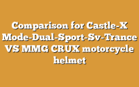 Comparison for Castle-X Mode-Dual-Sport-Sv-Trance VS MMG CRUX motorcycle helmet