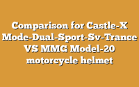 Comparison for Castle-X Mode-Dual-Sport-Sv-Trance VS MMG Model-20 motorcycle helmet