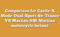 Comparison for Castle-X Mode-Dual-Sport-Sv-Trance VS Martian HM-Martian motorcycle helmet