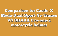 Comparison for Castle-X Mode-Dual-Sport-Sv-Trance VS SHARK Evo-one-2 motorcycle helmet