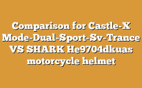 Comparison for Castle-X Mode-Dual-Sport-Sv-Trance VS SHARK He9704dkuas motorcycle helmet