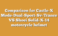 Comparison for Castle-X Mode-Dual-Sport-Sv-Trance VS Shoei Solid-X-14 motorcycle helmet