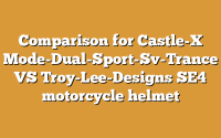 Comparison for Castle-X Mode-Dual-Sport-Sv-Trance VS Troy-Lee-Designs SE4 motorcycle helmet