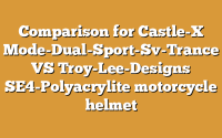 Comparison for Castle-X Mode-Dual-Sport-Sv-Trance VS Troy-Lee-Designs SE4-Polyacrylite motorcycle helmet