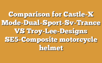 Comparison for Castle-X Mode-Dual-Sport-Sv-Trance VS Troy-Lee-Designs SE5-Composite motorcycle helmet