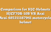 Comparison for HJC-Helmets HJCF70S-10B VS Arai Arai-685311167941 motorcycle helmet