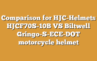 Comparison for HJC-Helmets HJCF70S-10B VS Biltwell Gringo-S-ECE-DOT motorcycle helmet