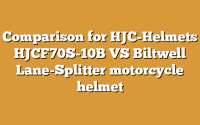 Comparison for HJC-Helmets HJCF70S-10B VS Biltwell Lane-Splitter motorcycle helmet