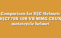 Comparison for HJC-Helmets HJCF70S-10B VS MMG CRUX motorcycle helmet