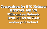 Comparison for HJC-Helmets HJCF70S-10B VS Milwaukee-Helmets H7010FLATGRY-LG motorcycle helmet