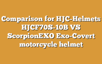 Comparison for HJC-Helmets HJCF70S-10B VS ScorpionEXO Exo-Covert motorcycle helmet