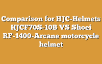 Comparison for HJC-Helmets HJCF70S-10B VS Shoei RF-1400-Arcane motorcycle helmet