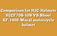 Comparison for HJC-Helmets HJCF70S-10B VS Shoei RF-1400-Mural motorcycle helmet