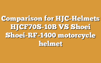 Comparison for HJC-Helmets HJCF70S-10B VS Shoei Shoei-RF-1400 motorcycle helmet