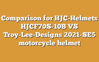Comparison for HJC-Helmets HJCF70S-10B VS Troy-Lee-Designs 2021-SE5 motorcycle helmet