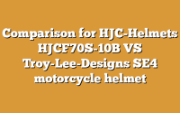 Comparison for HJC-Helmets HJCF70S-10B VS Troy-Lee-Designs SE4 motorcycle helmet