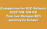 Comparison for HJC-Helmets HJCF70S-10B VS Troy-Lee-Designs SE5 motorcycle helmet