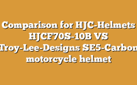 Comparison for HJC-Helmets HJCF70S-10B VS Troy-Lee-Designs SE5-Carbon motorcycle helmet