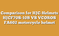 Comparison for HJC-Helmets HJCF70S-10B VS VCOROS FA602 motorcycle helmet