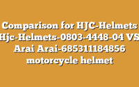 Comparison for HJC-Helmets Hjc-Helmets-0803-4448-04 VS Arai Arai-685311184856 motorcycle helmet
