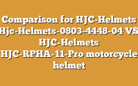 Comparison for HJC-Helmets Hjc-Helmets-0803-4448-04 VS HJC-Helmets HJC-RPHA-11-Pro motorcycle helmet
