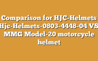 Comparison for HJC-Helmets Hjc-Helmets-0803-4448-04 VS MMG Model-20 motorcycle helmet