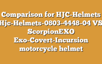 Comparison for HJC-Helmets Hjc-Helmets-0803-4448-04 VS ScorpionEXO Exo-Covert-Incursion motorcycle helmet