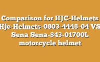 Comparison for HJC-Helmets Hjc-Helmets-0803-4448-04 VS Sena Sena-843-01700L motorcycle helmet