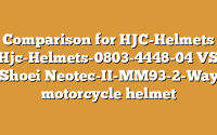 Comparison for HJC-Helmets Hjc-Helmets-0803-4448-04 VS Shoei Neotec-II-MM93-2-Way motorcycle helmet