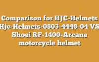 Comparison for HJC-Helmets Hjc-Helmets-0803-4448-04 VS Shoei RF-1400-Arcane motorcycle helmet