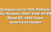 Comparison for HJC-Helmets Hjc-Helmets-0803-4448-04 VS Shoei RF-1400-Faust motorcycle helmet