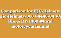 Comparison for HJC-Helmets Hjc-Helmets-0803-4448-04 VS Shoei RF-1400-Mural motorcycle helmet