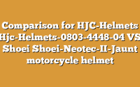 Comparison for HJC-Helmets Hjc-Helmets-0803-4448-04 VS Shoei Shoei-Neotec-II-Jaunt motorcycle helmet