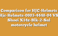 Comparison for HJC-Helmets Hjc-Helmets-0803-4448-04 VS Shoei X14z-Blk-2-Snl motorcycle helmet